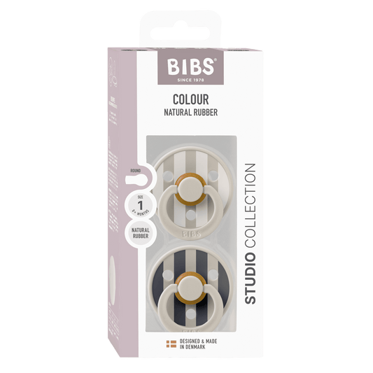Bibs Pacifier Size 1-Baby 0-6M (2pcs)-Studio Colour -Sand Mix