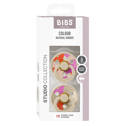 Bibs Pacifier Size 2 - Baby 6-18M (2pcs)-Studio Colour-Vanilla Mix