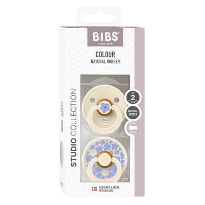 Bibs Pacifier Size 2 - Baby 6-18M (2pcs)-Studio Colour-Ivory Mix