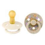 Bibs x Liberty 2 PACK Colour Strawberries and Cream Latex Size 2 Ivory Mix Round Nipple