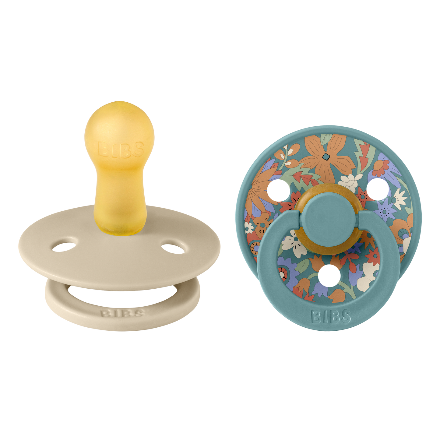 Bibs x Liberty 2 PACK Colour June Blossom Latex Size 2 Vanilla Hush Mix