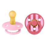 Bibs Pacifier Size 2 - Baby 6-18M (2pcs)-Studio Colour-Baby Pink Coral Mix