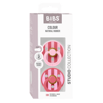 Bibs Pacifier Size 2 - Baby 6-18M (2pcs)-Studio Colour-Baby Pink Coral Mix