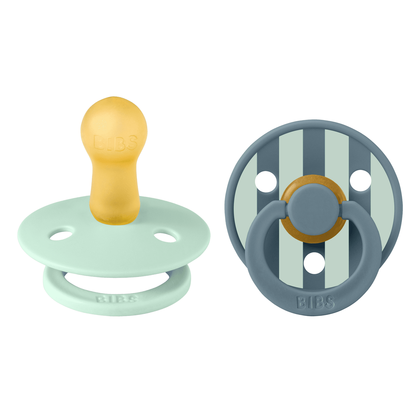 Bibs Pacifier Size 2 - Baby 6-18M (2pcs)-Studio Colour-Nordic Mint Petrol Mix