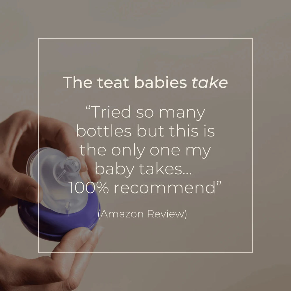 Lansinoh - Glass Feeding Bottle With Natural Wave Teat - 240 ml