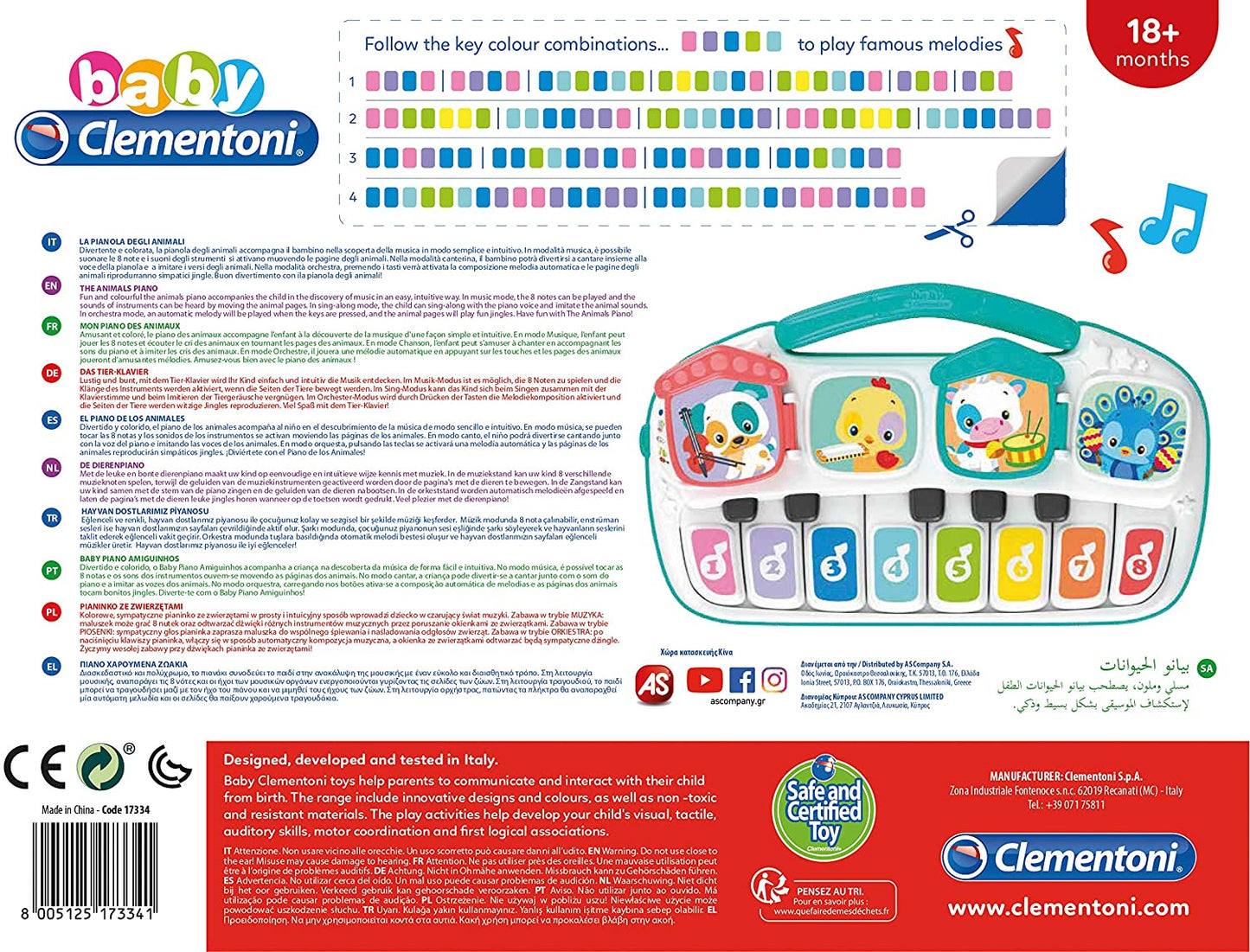 Clementoni-Baby Animals Piano