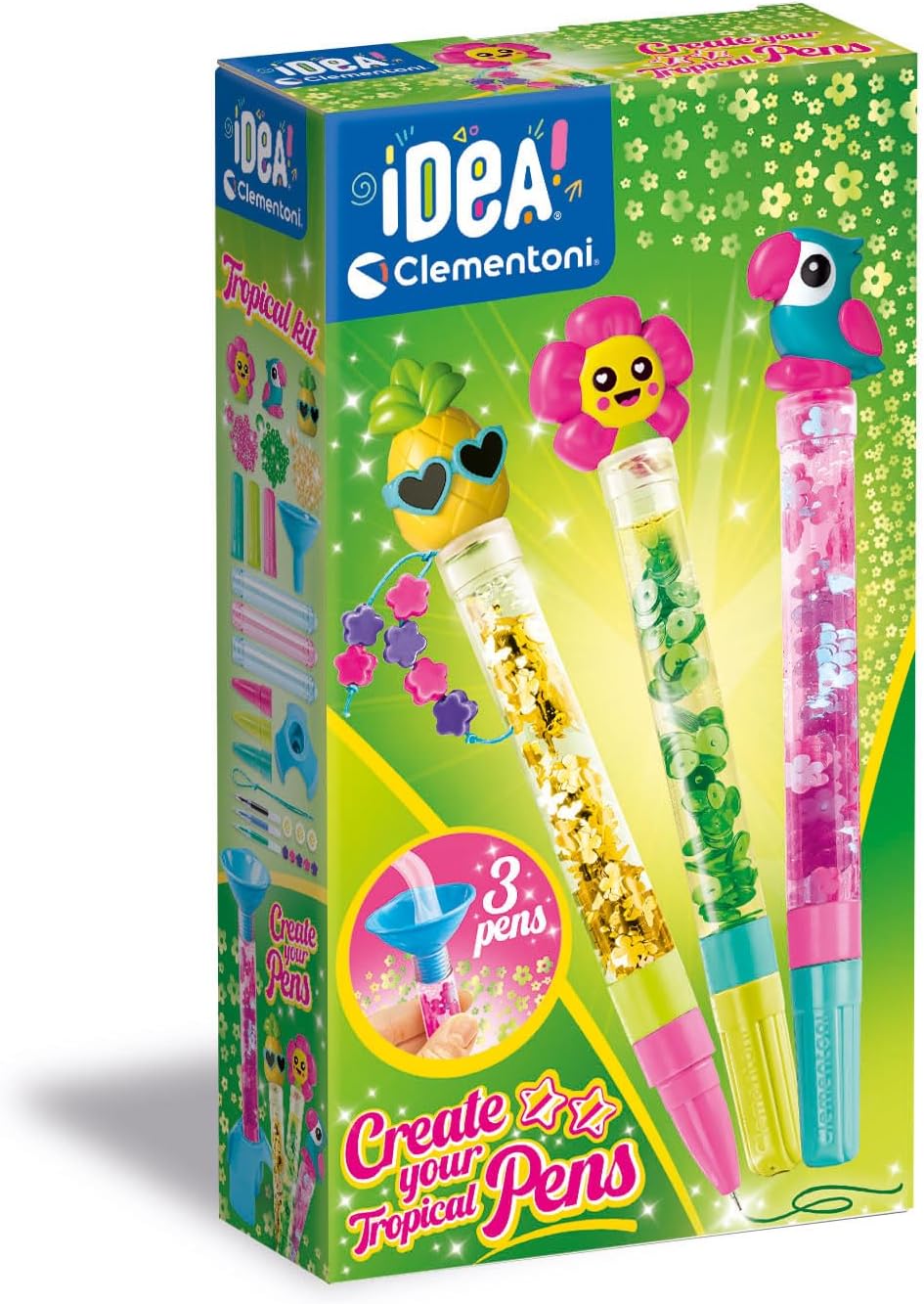 Clementoni -Idea Tropical Pens DIY Craft Kit