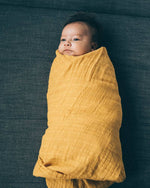 Little Unicorn - Cotton Muslin Swaddle -Mustard