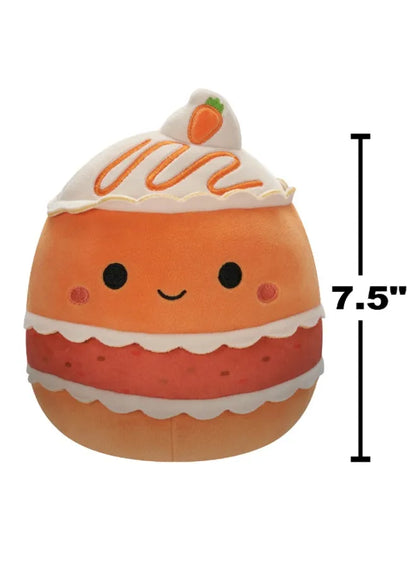 Squishmallows 7.5" Soft Toy -Scooter the Carrot Cake