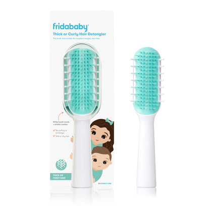 Frida Baby Hair Detangler Brush - Thick & Curly Hair | Gentle Toddler Brush