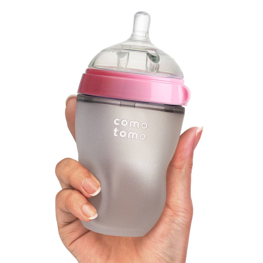 Comotomo - Natural Feel Baby Bottle 250ml - Pink