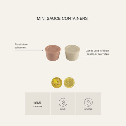 Citron-Mini Sauce Containers-Brick/Beige