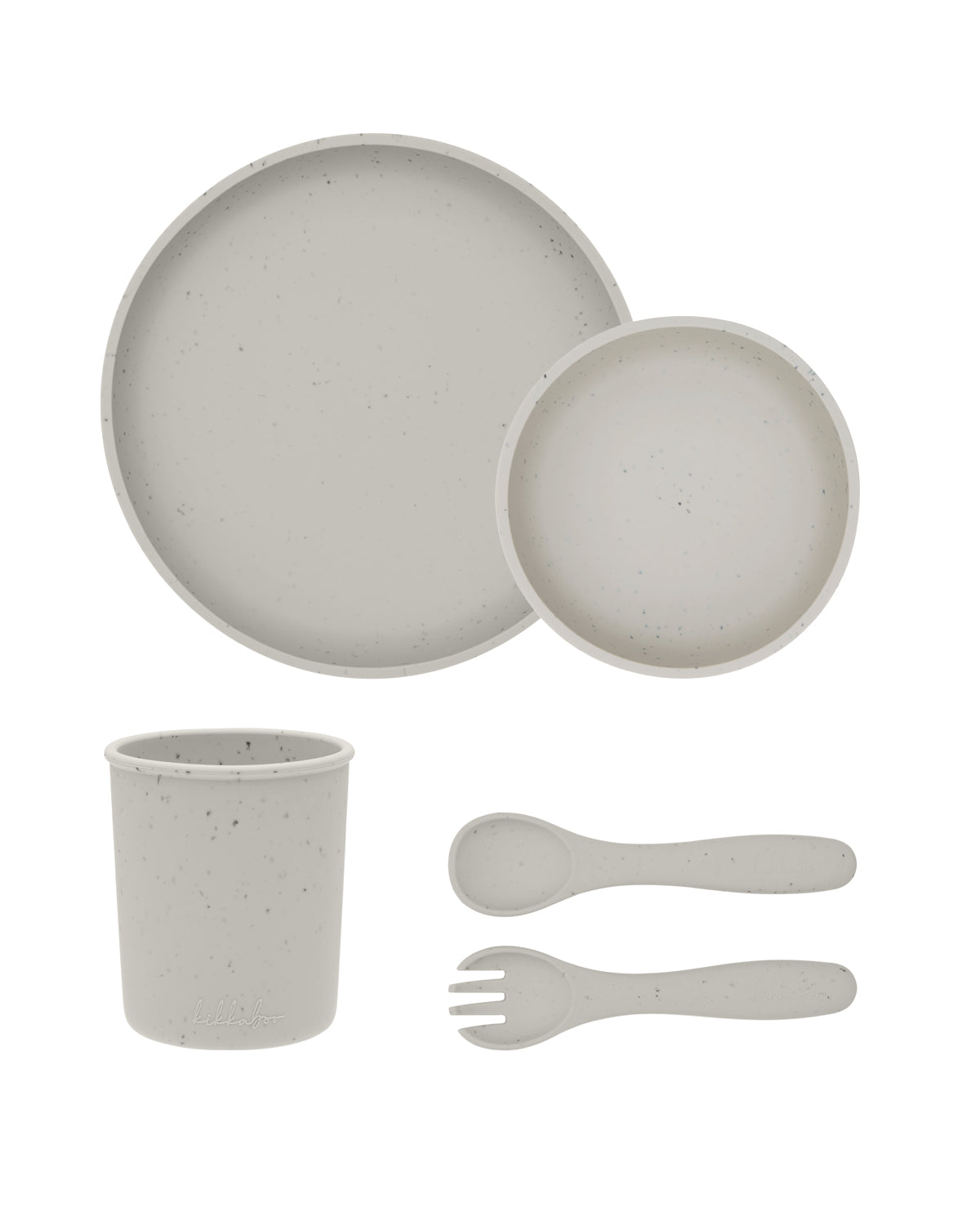 Feeding set 5 pcs Platinum Silicone Beige-Kikkaboo