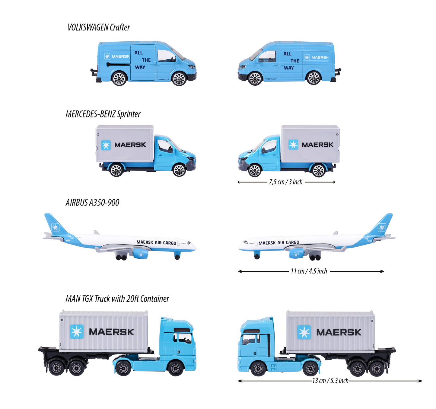 Majorette - Maersk 4 pieces giftpack