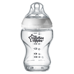 Tommee Tippee Closer to Nature   Glass Feeding Bottle, 250ml x 1  -Clear