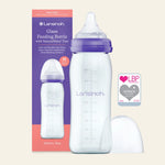 Lansinoh - Glass Feeding Bottle With Natural Wave Teat - 240 ml