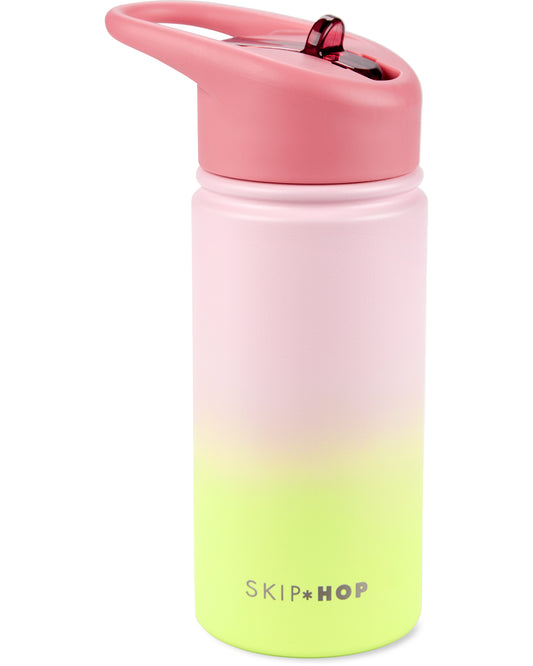 Skip Hop - Wander Stainless Steel Straw Bottle - Ombre Pink