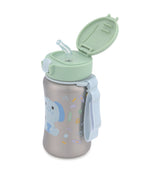Skip Hop Besties Squad Stainless Steel Straw Bottle - Elephant