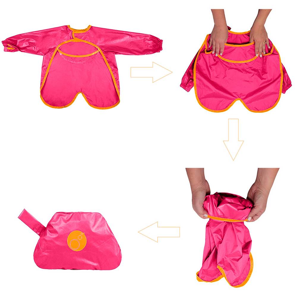 b.box - Smock bib-Strawberry Shake