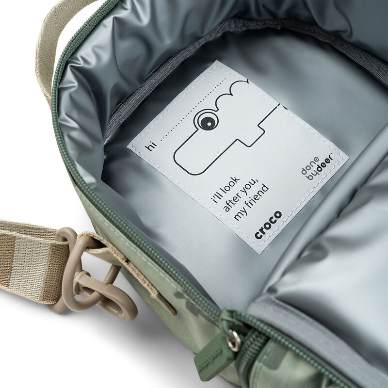 Done by Deer - Kids Insulated Lunch Bag- Croco Green