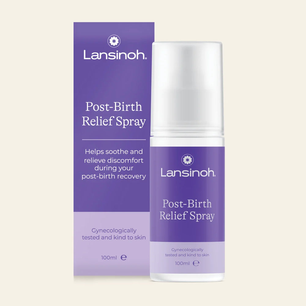 Lansinoh Post-Birth Relief Spray stored in fridge for extra cooling