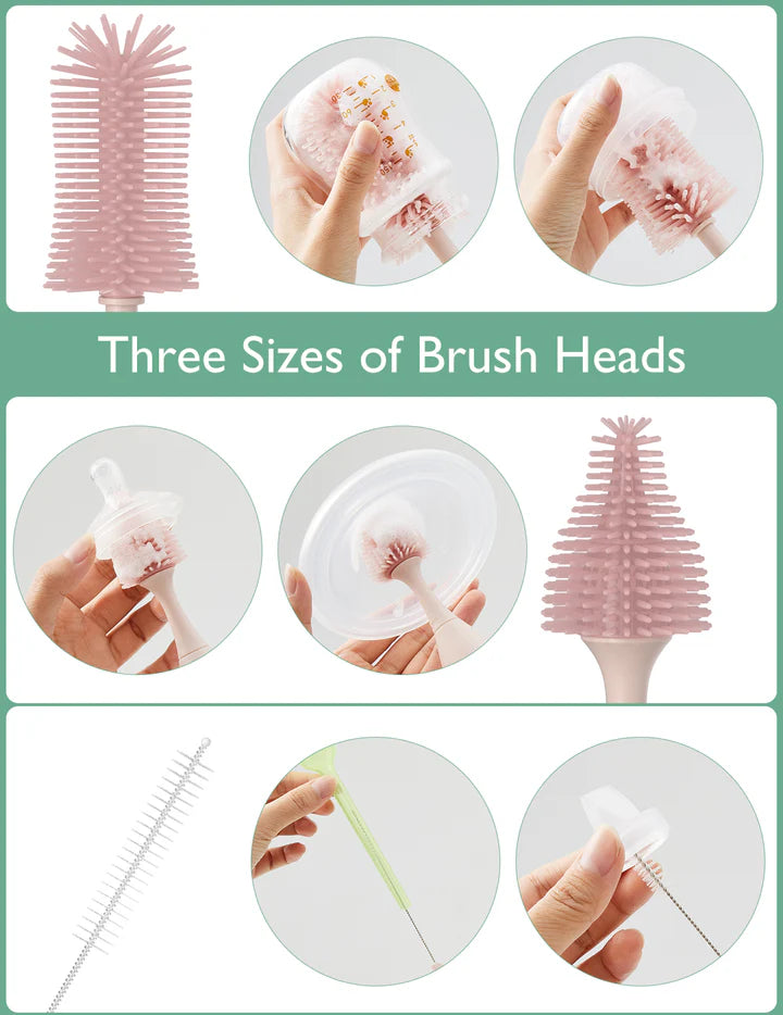 Momcozy Innovative Push-Press Design Bottle Brush Kit