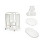 Sleepi Mini White + Extension + Mini Mattress + Bed Mattress Bundle