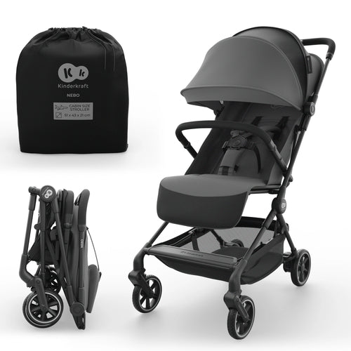 Kinderkraft - Nebo Cabin Lightweight Stroller - Grey
