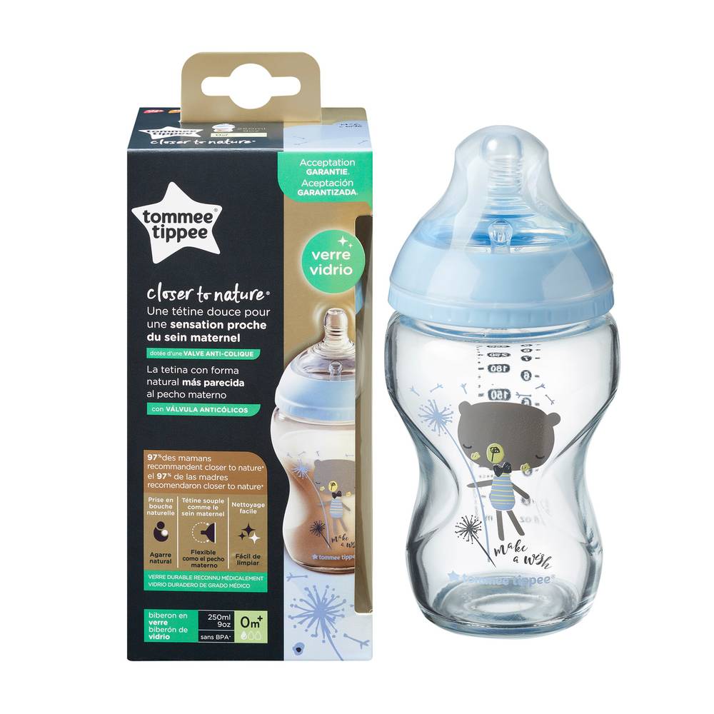 Tommee Tippee Closer To Nature Glass -250ML, Boy