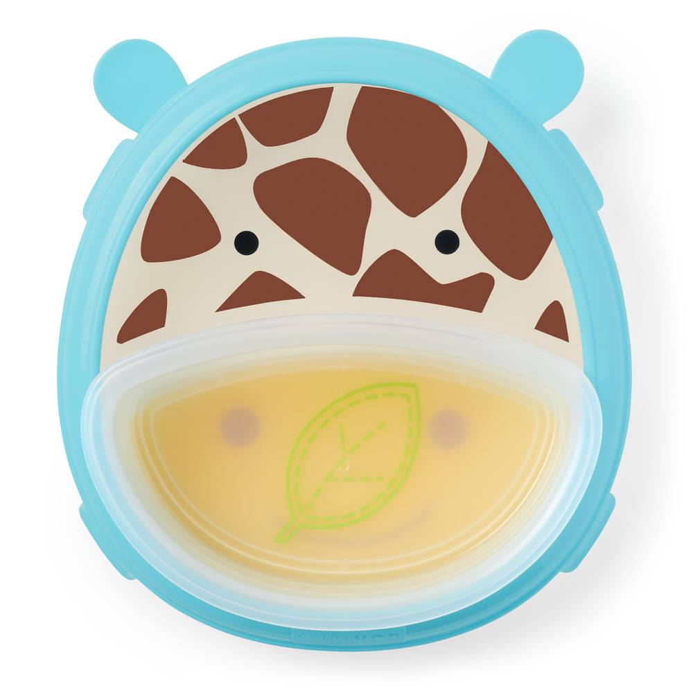 SkipHop-Zoo Smart Serve Plate & Bowl Set-Giraffe