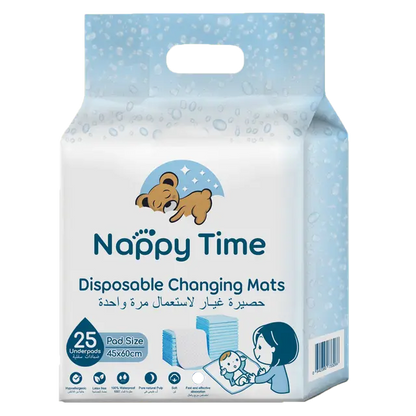 Nappy Time - Disposable Changing Mats - 45x60 cm - 25pcs