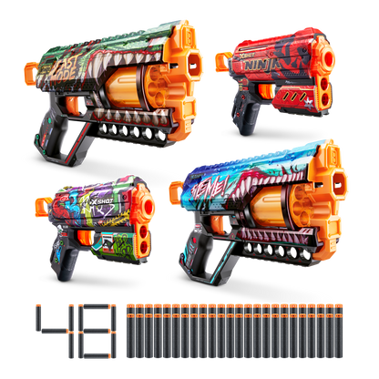 X-Shot Skins Combo Pack [2pk Griefer/2pk Flux]