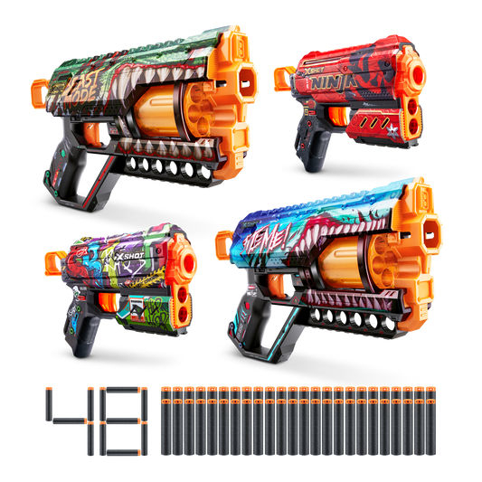 X-Shot Skins Combo Pack [2pk Griefer/2pk Flux]