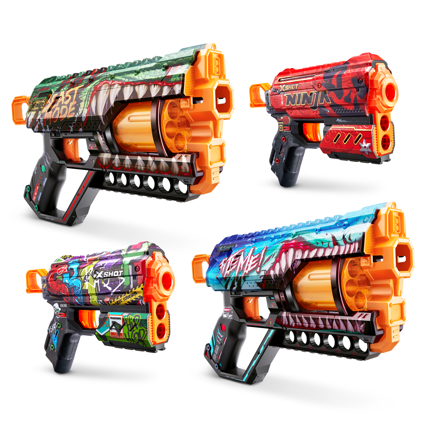 X-Shot Skins Combo Pack [2pk Griefer/2pk Flux]