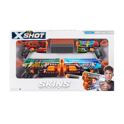 X-Shot Skins Combo Pack [2pk Griefer/2pk Flux]