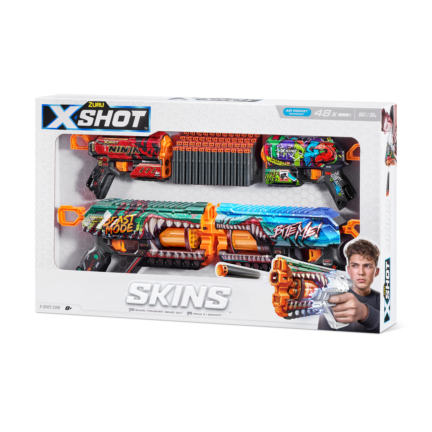 X-Shot Skins Combo Pack [2pk Griefer/2pk Flux]