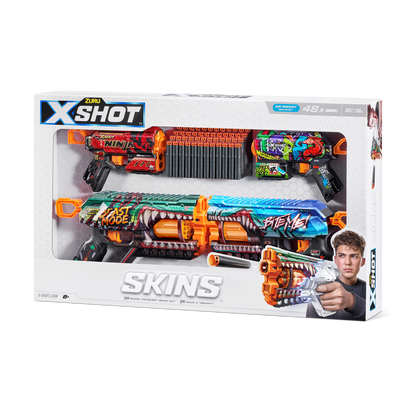 X-Shot Skins Combo Pack [2pk Griefer/2pk Flux]