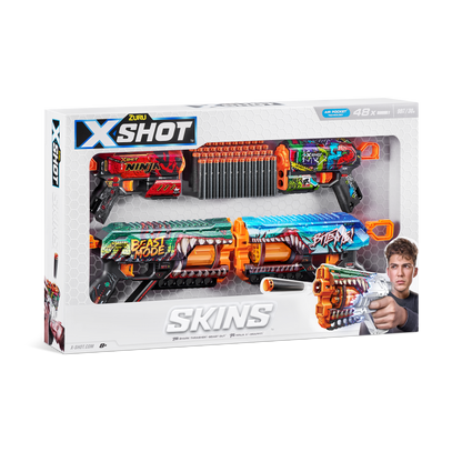 X-Shot Skins Combo Pack [2pk Griefer/2pk Flux]