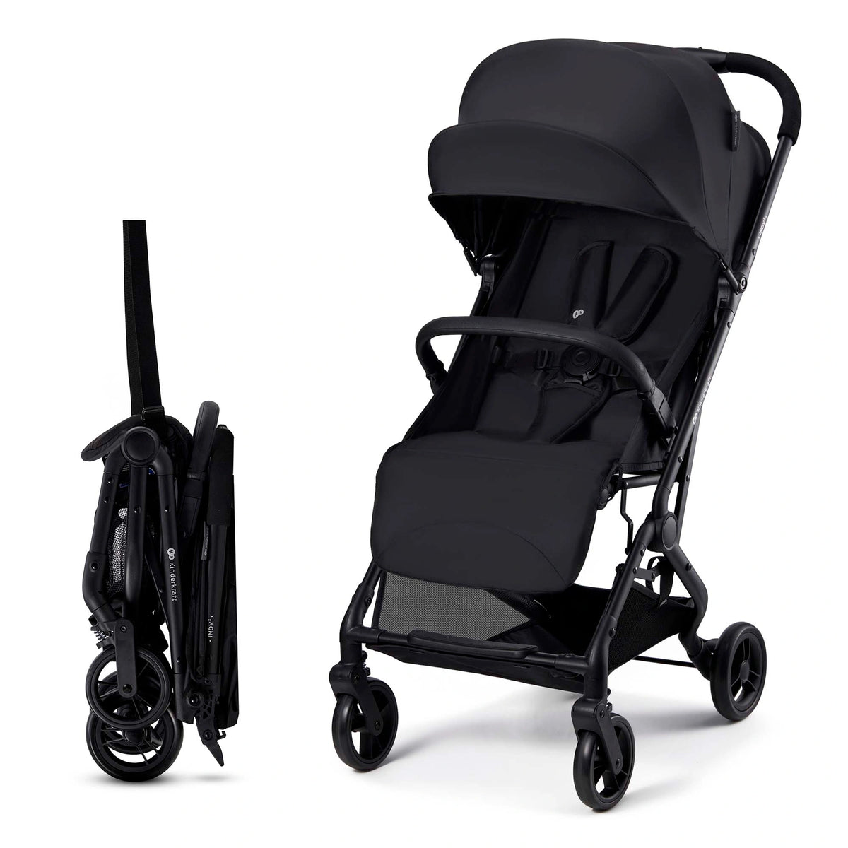 Kinderkraft - Indy 3 Pushchair Travel Stroller - Onyx Black