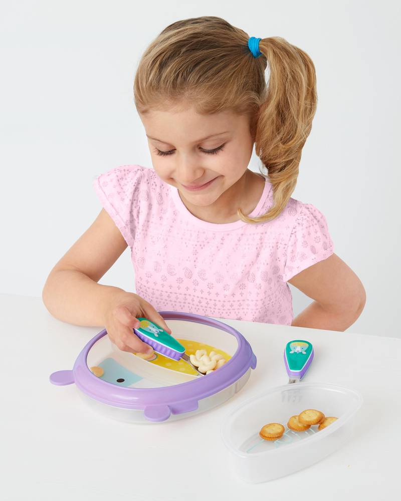 SkipHop-Zoo Smart Serve Plate & Bowl Set-Unicorn