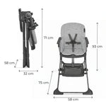 Kinderkraft Foldee High Chair - Grey
