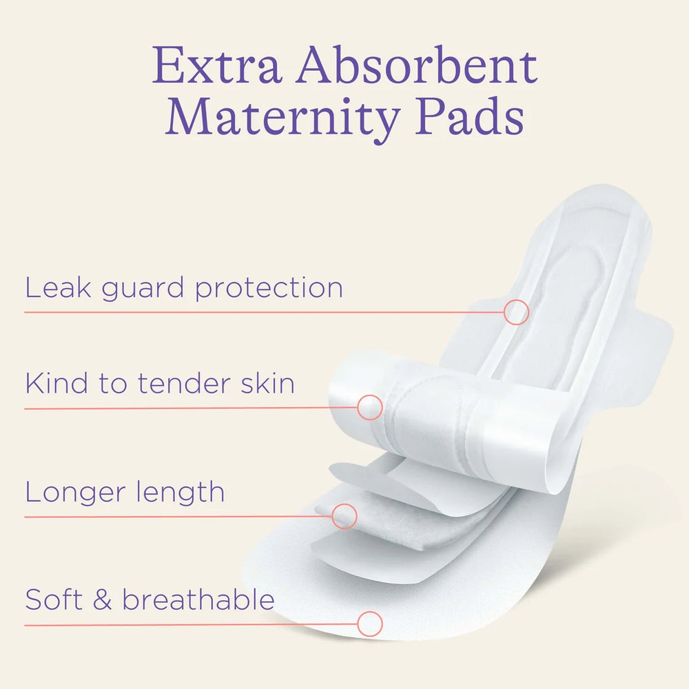 Lansinoh maternity pad features including leak guard and longer length