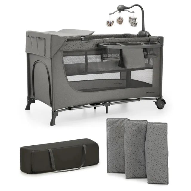 Kinderkraft - Joy 2 Travel Cot With Accessories - Dark Grey