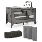 Kinderkraft - Joy 2 Travel Cot With Accessories - Dark Grey