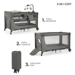 Kinderkraft - Joy 2 Travel Cot With Accessories - Dark Grey