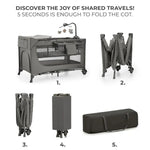 Kinderkraft - Joy 2 Travel Cot With Accessories - Dark Grey