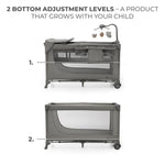 Kinderkraft - Joy 2 Travel Cot With Accessories - Dark Grey