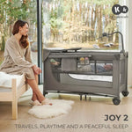 Kinderkraft - Joy 2 Travel Cot With Accessories - Dark Grey