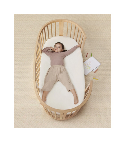 Sleepi Bed Natural & Mattress & Sheet White Bundle