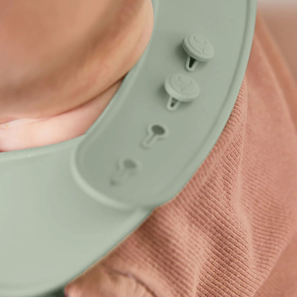 b.box Silicone Travel Bib-sage